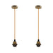 2 Pack Vintage Industrial Yellow Brass Pendant Light,lampshade E27 UK Holder - Nexellus