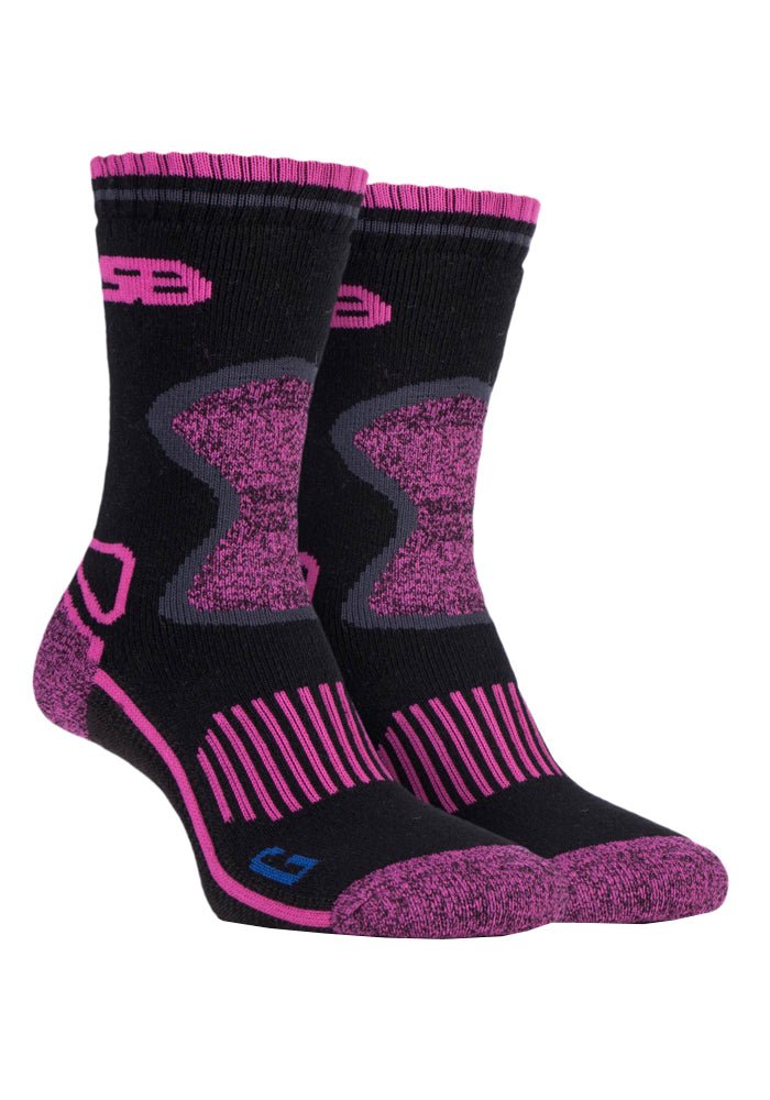 2 Pairs Ladies Durable Wool Hiking Socks - Nexellus