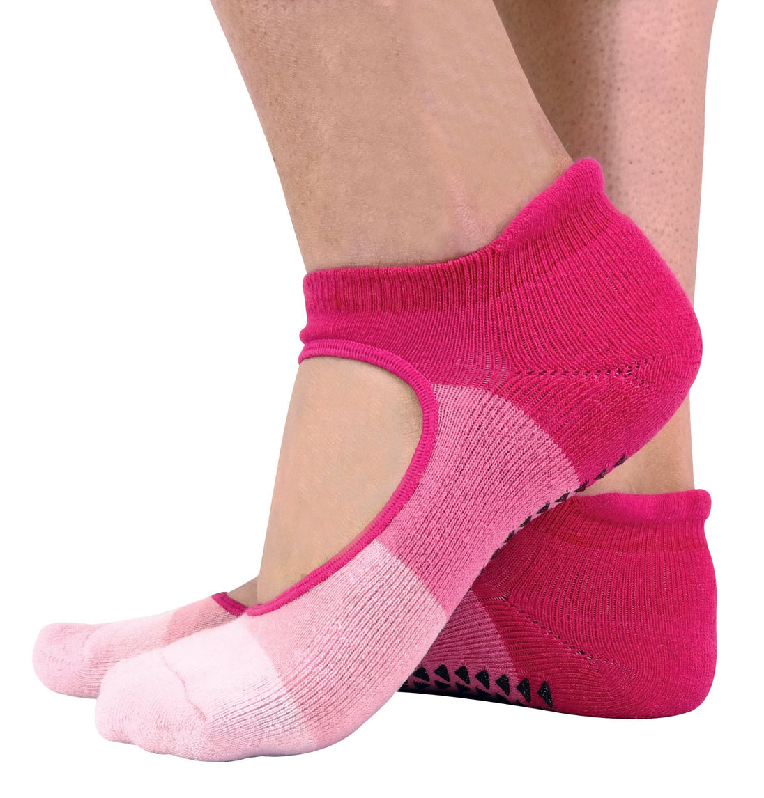 2 Pairs Ladies Non Slip Yoga Socks with Bunny Heel - Nexellus