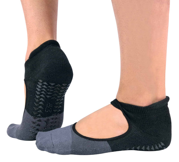 2 Pairs Ladies Non Slip Yoga Socks with Bunny Heel - Nexellus