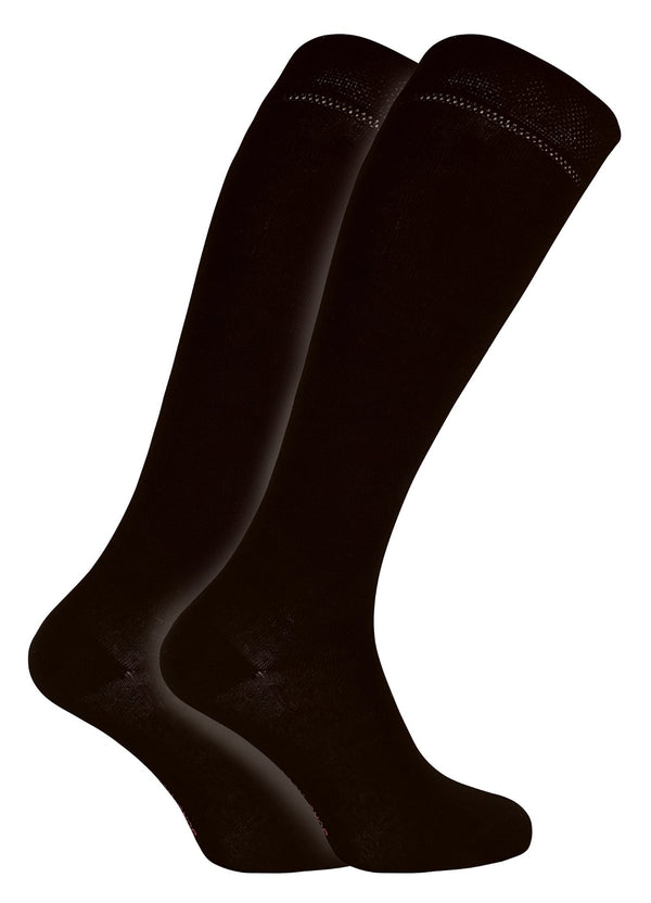 2 Pairs Ladies Patterned Knee High Bamboo Socks - Nexellus