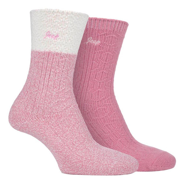 2 Pairs Ladies Supersoft Hiking Boot Socks - Nexellus