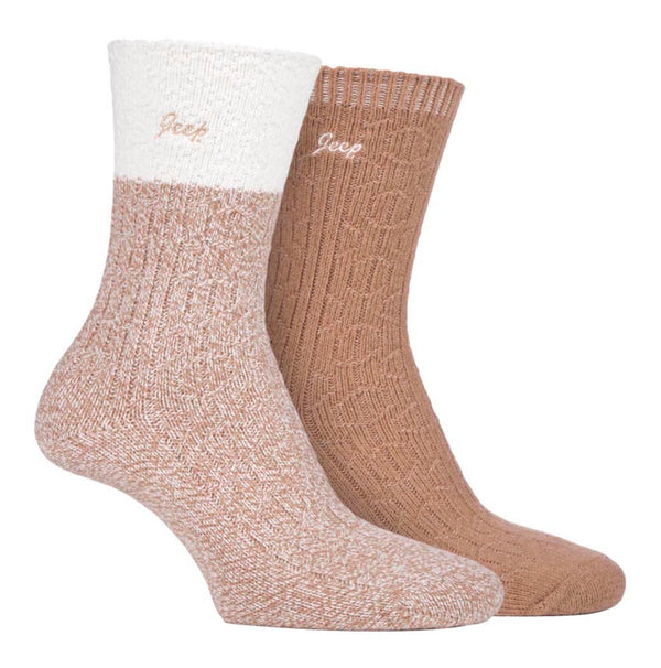 2 Pairs Ladies Supersoft Hiking Boot Socks - Nexellus