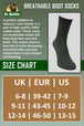 2 Pairs Mens 100% Cotton Breathable Hiking Socks - Nexellus