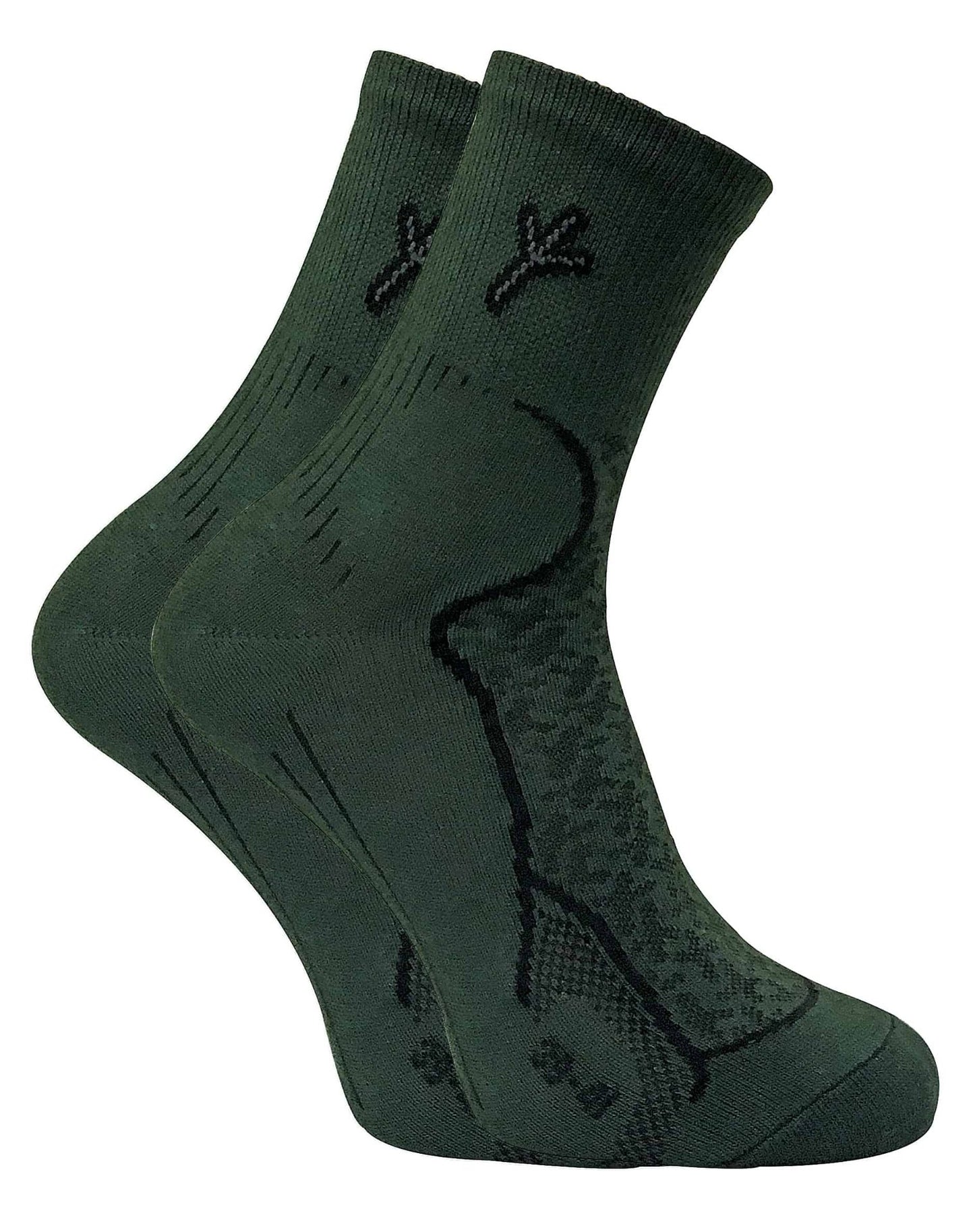 2 Pairs Mens Antibacterial Cotton Hiking Socks - Nexellus