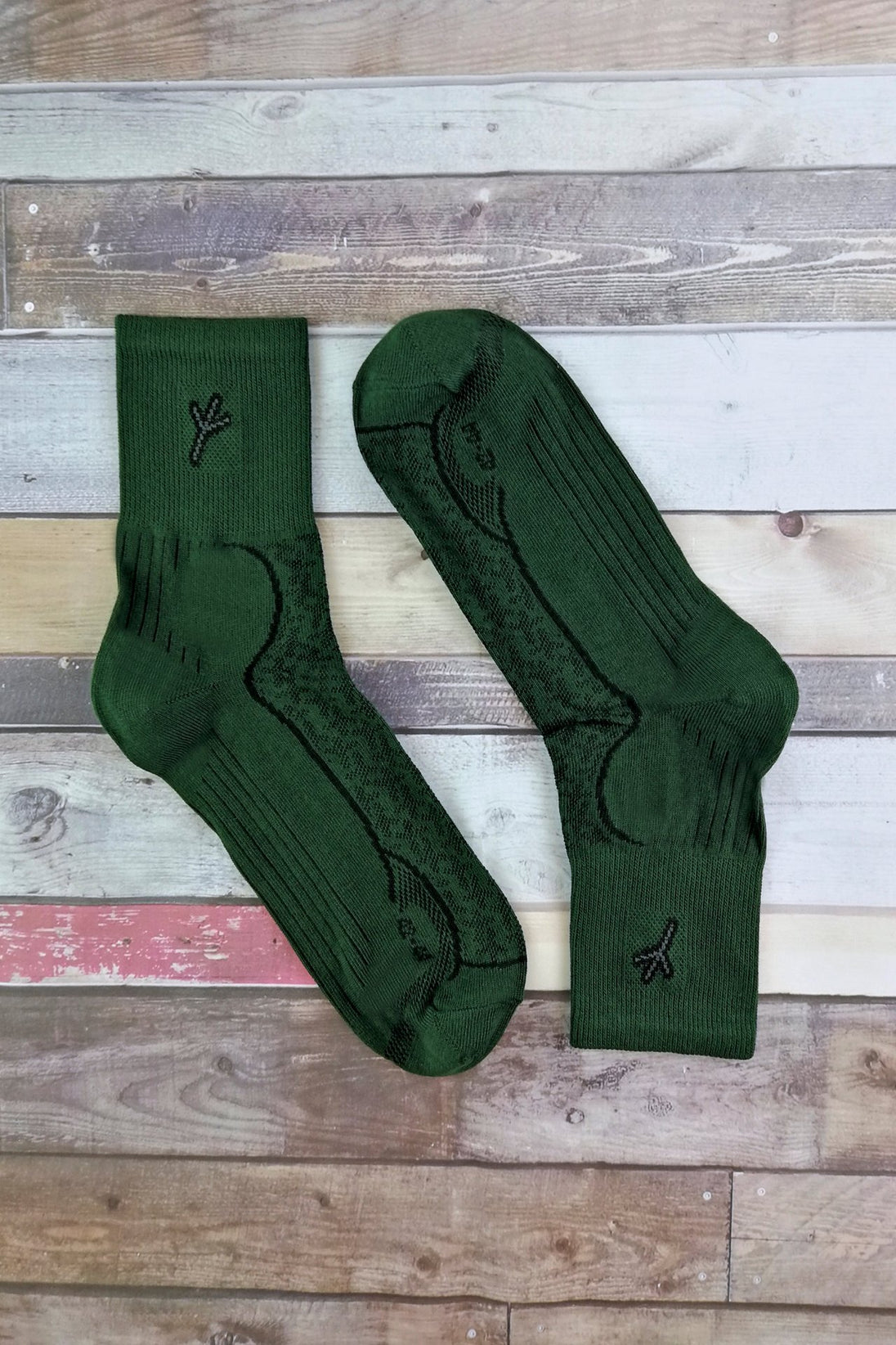 2 Pairs Mens Antibacterial Cotton Hiking Socks - Nexellus