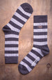 2 Pairs Mens Cotton Striped Ribbed Boot Socks - Nexellus