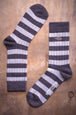 2 Pairs Mens Cotton Striped Ribbed Boot Socks - Nexellus