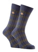 2 Pairs Mens Cotton Striped Ribbed Boot Socks - Nexellus