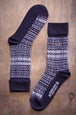 2 Pairs Mens Fairisle Formal Wool Mix Dress Socks - Nexellus