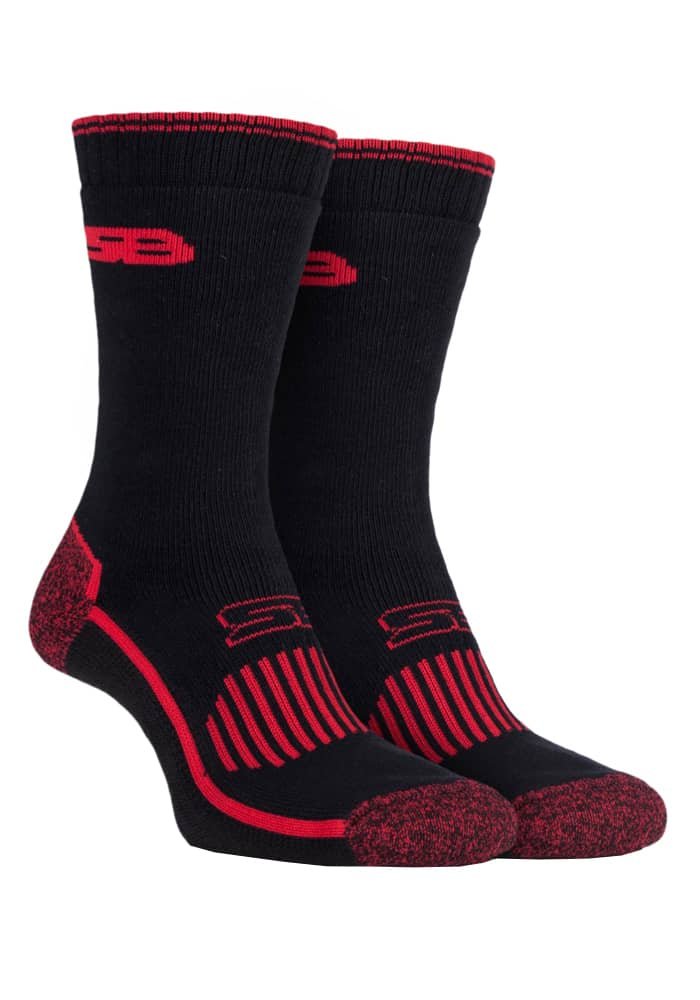 2 Pairs Mens Heavy Duty Reinforced Cotton Socks - Nexellus