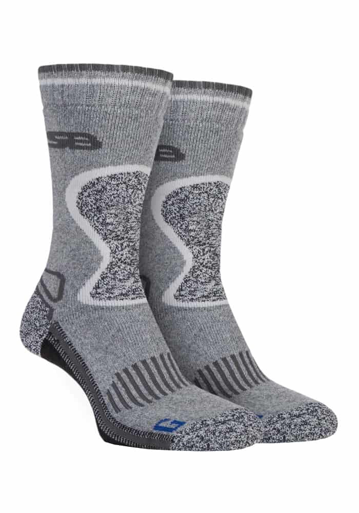 2 Pairs Mens Heavy Duty Reinforced Wool Socks - Nexellus