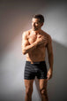 2 Pairs Mens Patterned Natural Bamboo Boxer Shorts - Nexellus