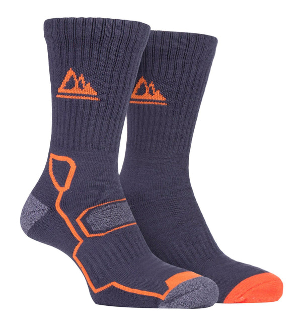 2 Pairs Mens Soft Breathable Bamboo Hiking Socks - Nexellus