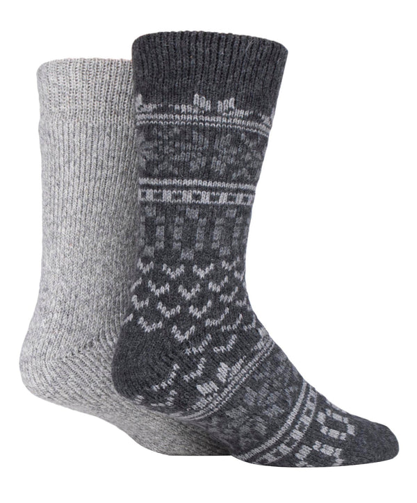 2 Pairs Mens Thick Winter Warm Wool Boot Socks - Nexellus