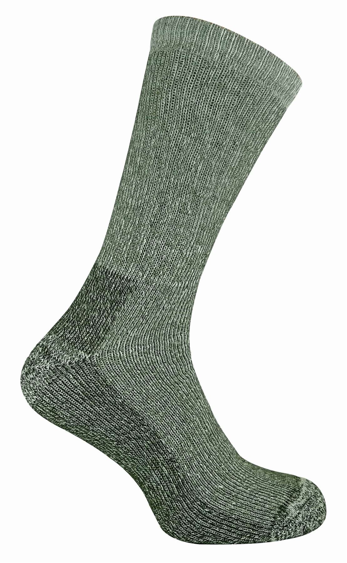 2 Pairs Mens Wool Rich Hiking Socks - SE071 (WRHM03)GREEN - Nexellus