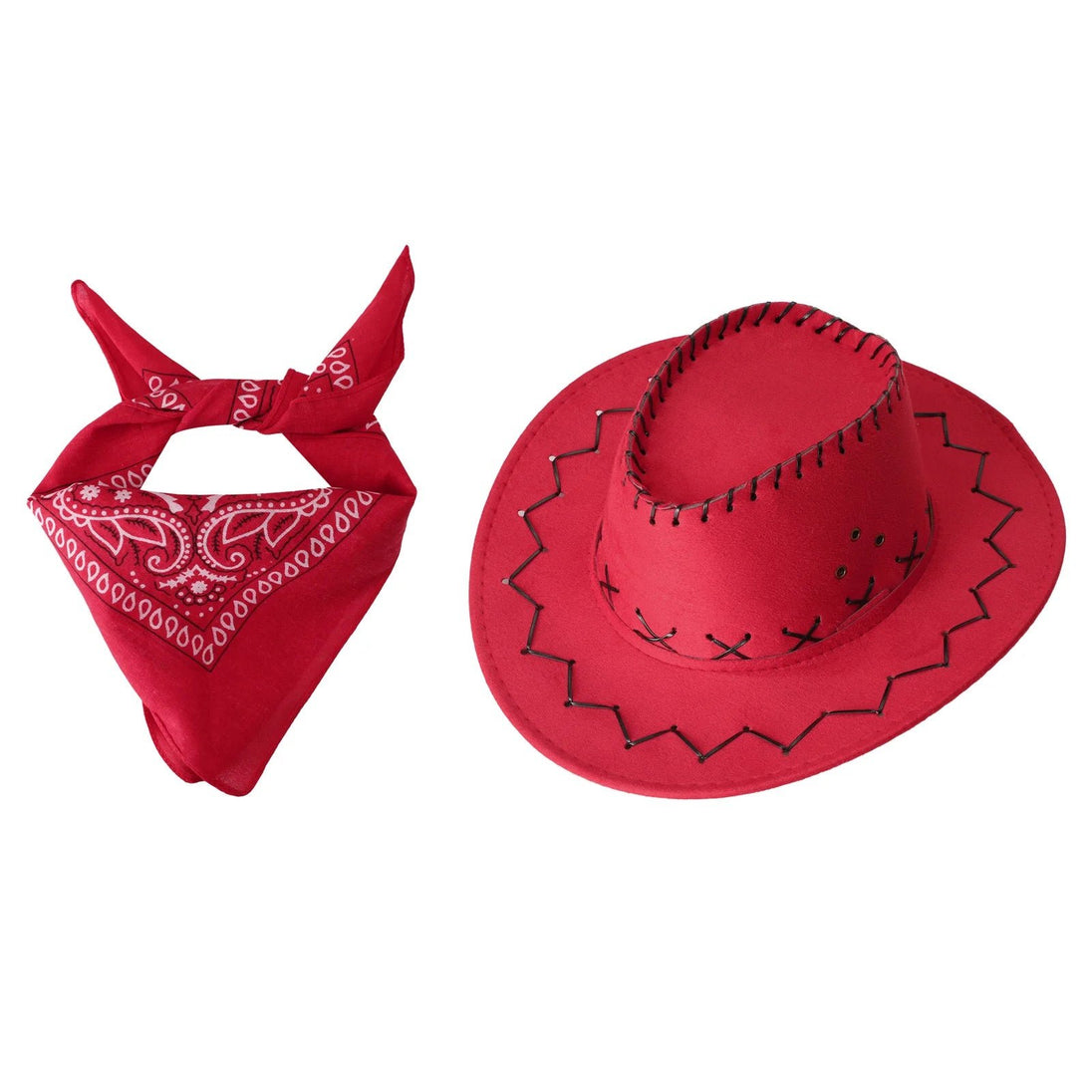 2 pcs set Head scarf and Cowboy Hat for children multivariant - Nexellus