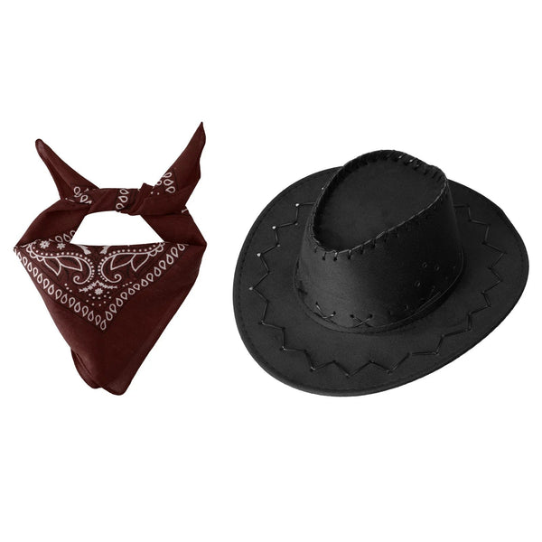 2 pcs set Head scarf and Cowboy Hat for children multivariant - Nexellus