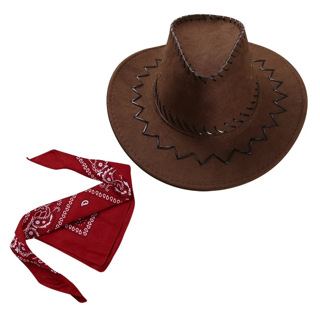 2 pcs set Head scarf and Cowboy Hat for children multivariant - Nexellus