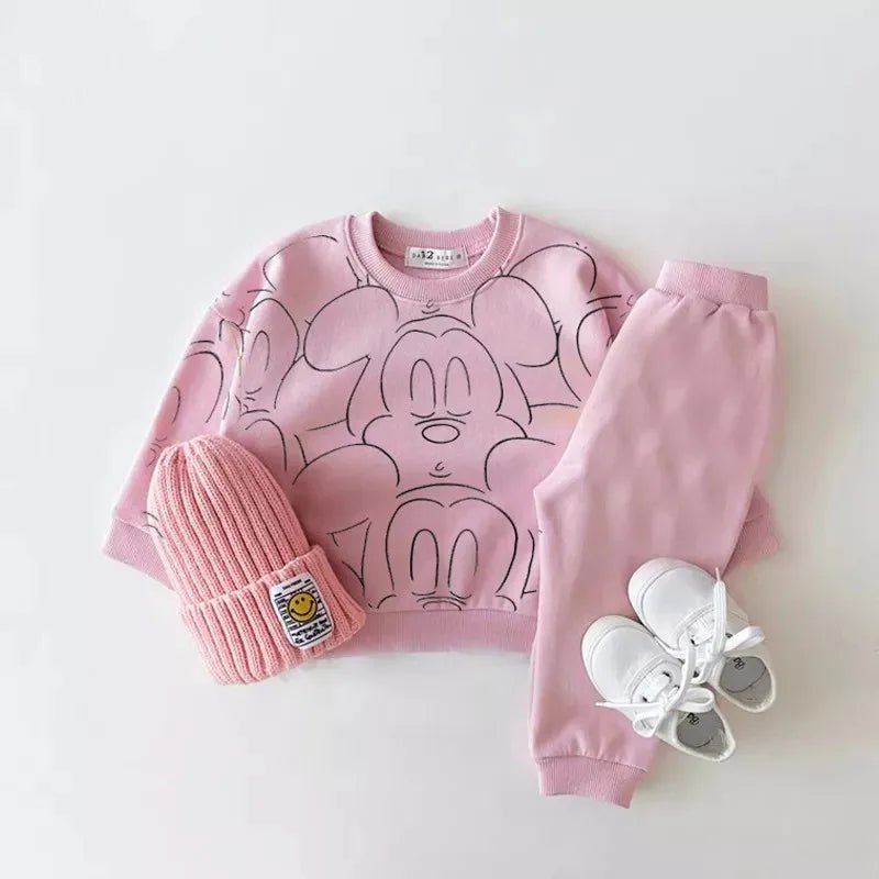 2 - Piece Cartoon Sweatshirt and Pants Tracksuit Set for Children Multivariant - Nexellus