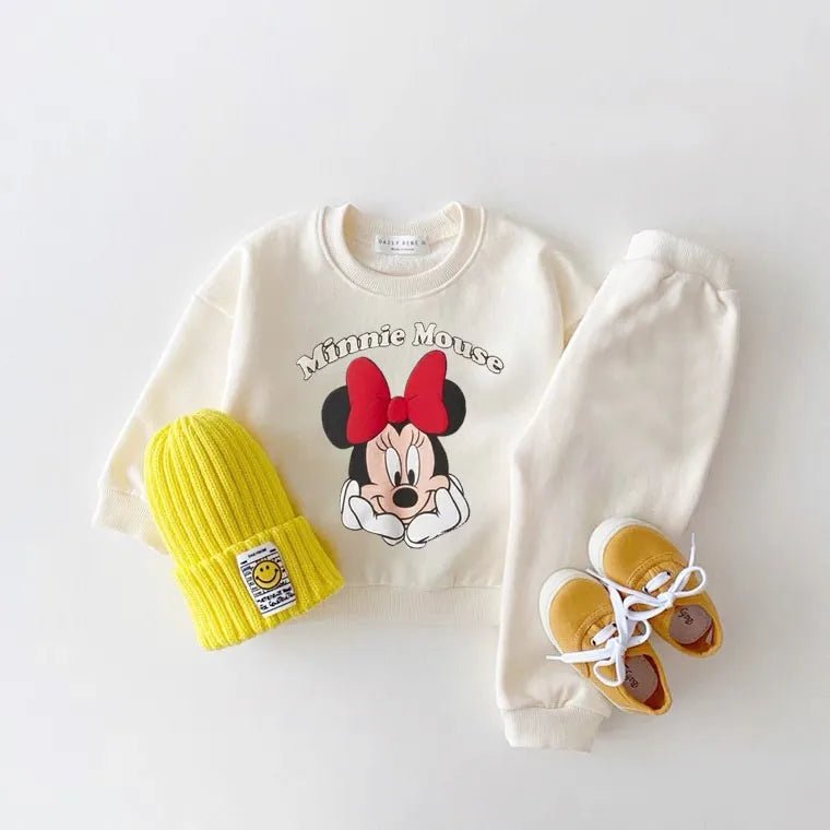 2 - Piece Cartoon Sweatshirt and Pants Tracksuit Set for Children Multivariant - Nexellus