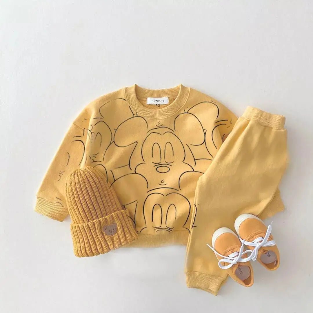 2 - Piece Cartoon Sweatshirt and Pants Tracksuit Set for Children Multivariant - Nexellus