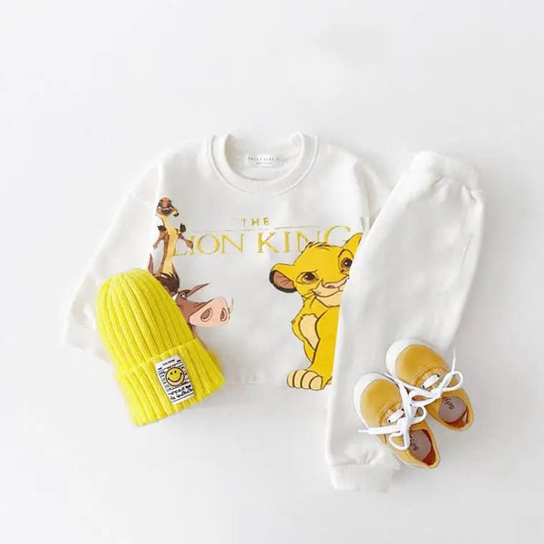 2 - Piece Cartoon Sweatshirt and Pants Tracksuit Set for Children Multivariant - Nexellus