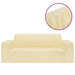 2 - seater stretch couch slipcover cream polyester jersey - Nexellus