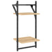 2 - Tier Wall Shelves with Bars 2 pcs Sonoma Oak 30x25x65 cm - Nexellus