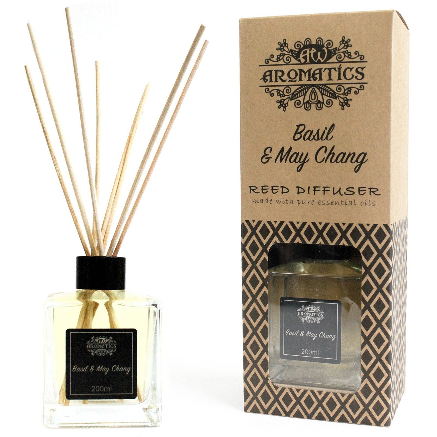 200ml Basil & Maychang Essential Oil Reed Diffuser - Per case: 1 Piece - Nexellus