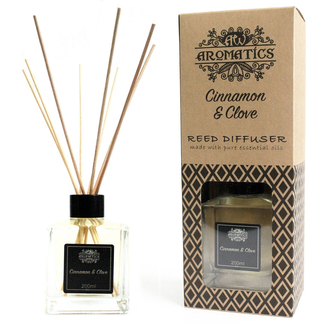 200ml Cinnamon & Clove Essential Oil Reed Diffuser - Per case: 1 Piece - Nexellus