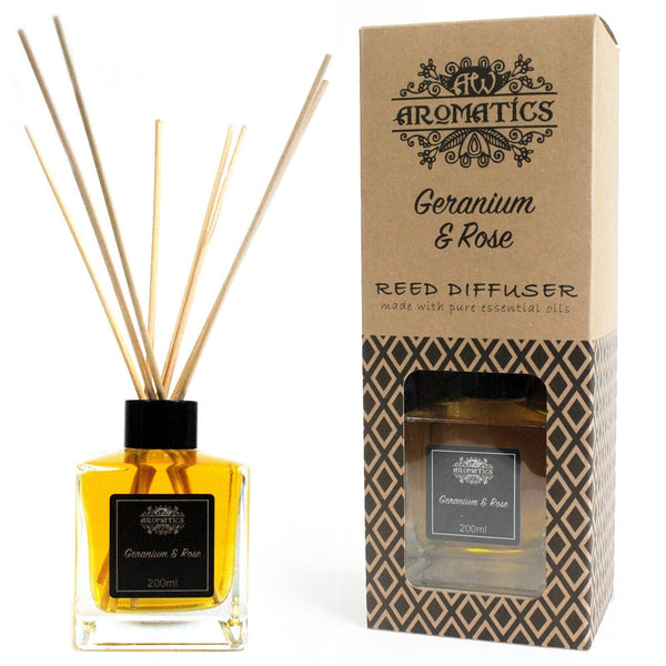 200ml Geranium & Rose Essential Oil Reed Diffuser - Per case: 1 Piece - Nexellus