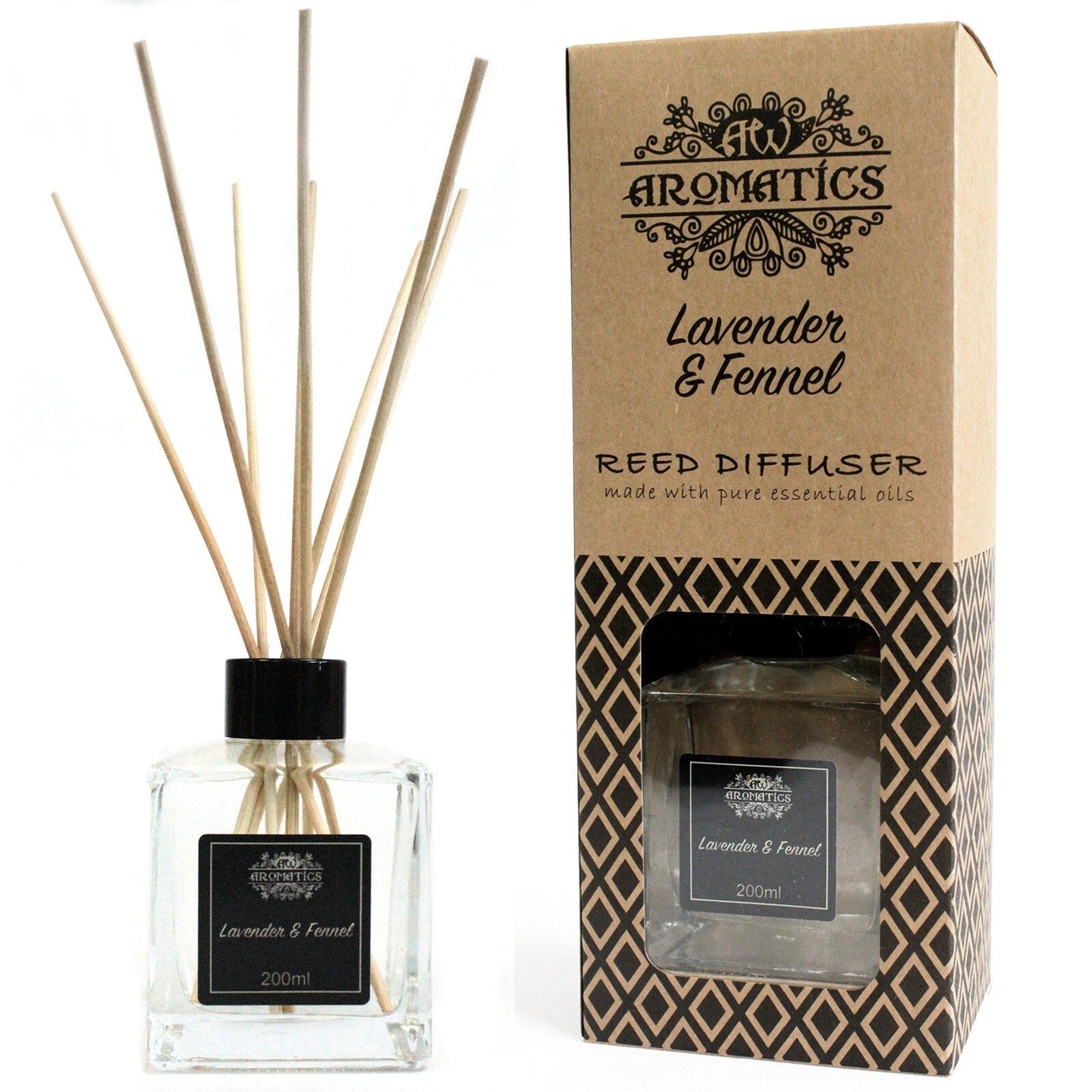 200ml Lavender & Fennel Essential Oil Reed Diffuser - Per case: 1 Piece - Nexellus