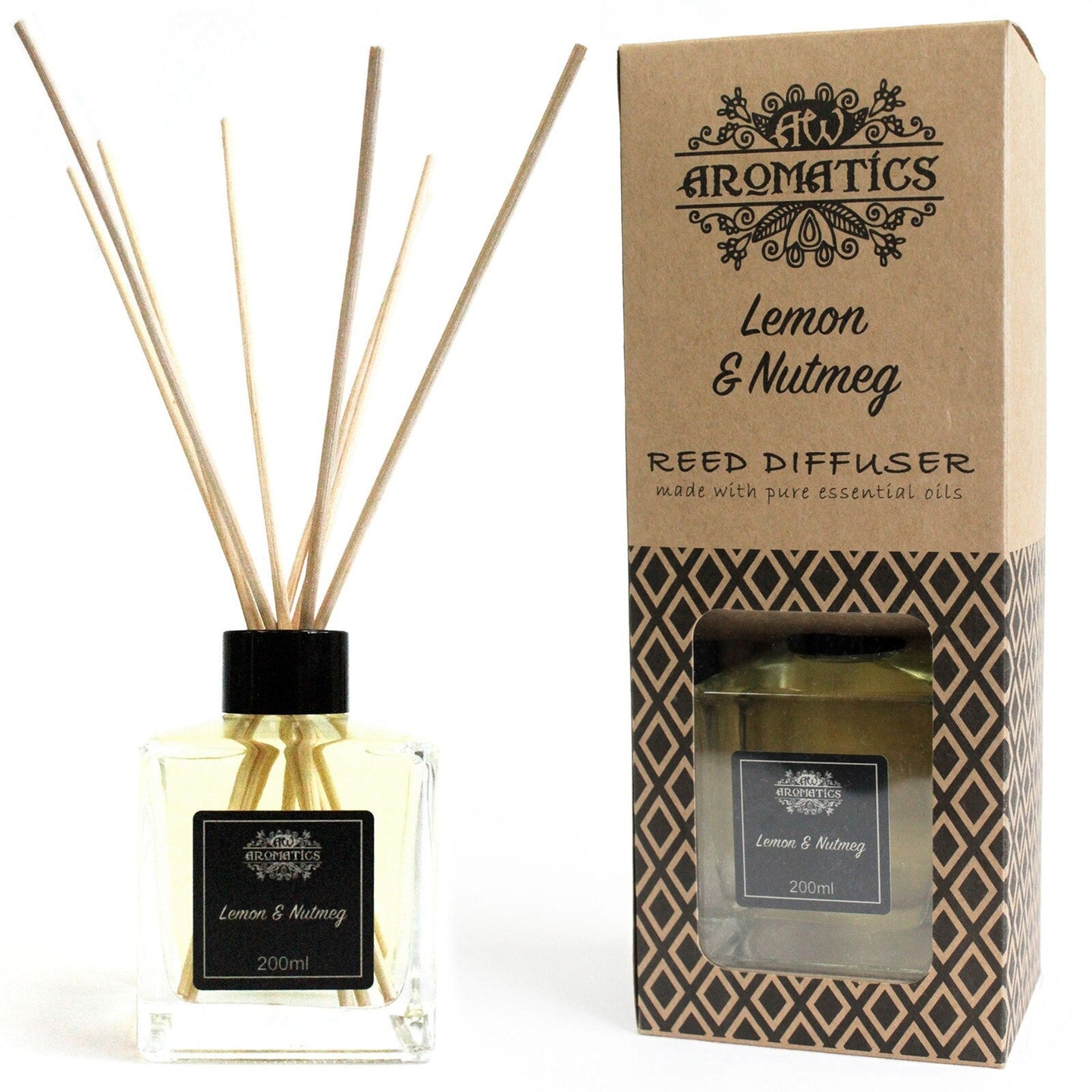 200ml Lemon & Nutmeg Essential Oil Reed Diffuser - Per case: 1 Piece - Nexellus