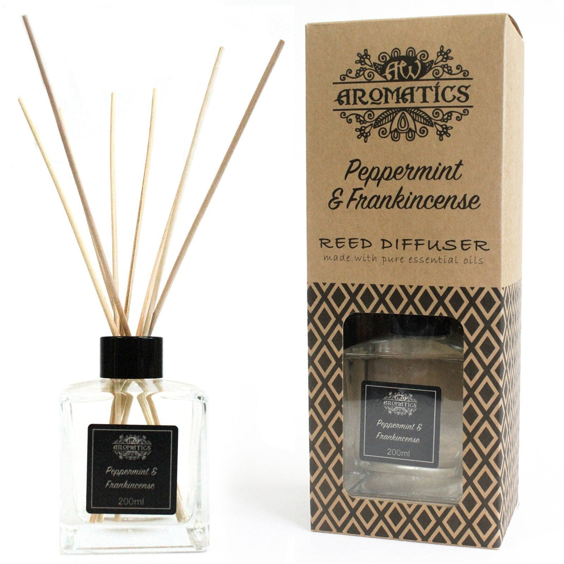 200ml Peppermint & Frankincense Essential Oil Reed Diffuser - Per case: 1 Piece - Nexellus