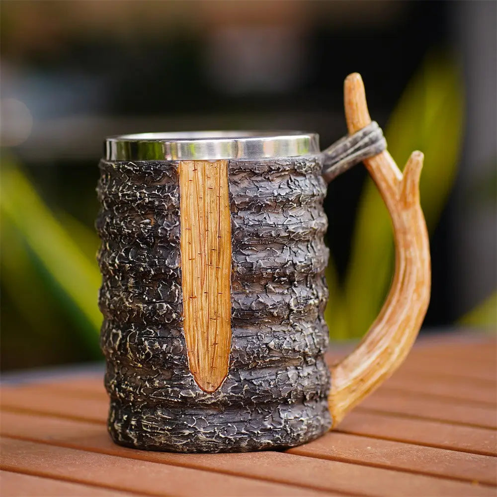 Simulation branch handle mug back to nature log beer cup