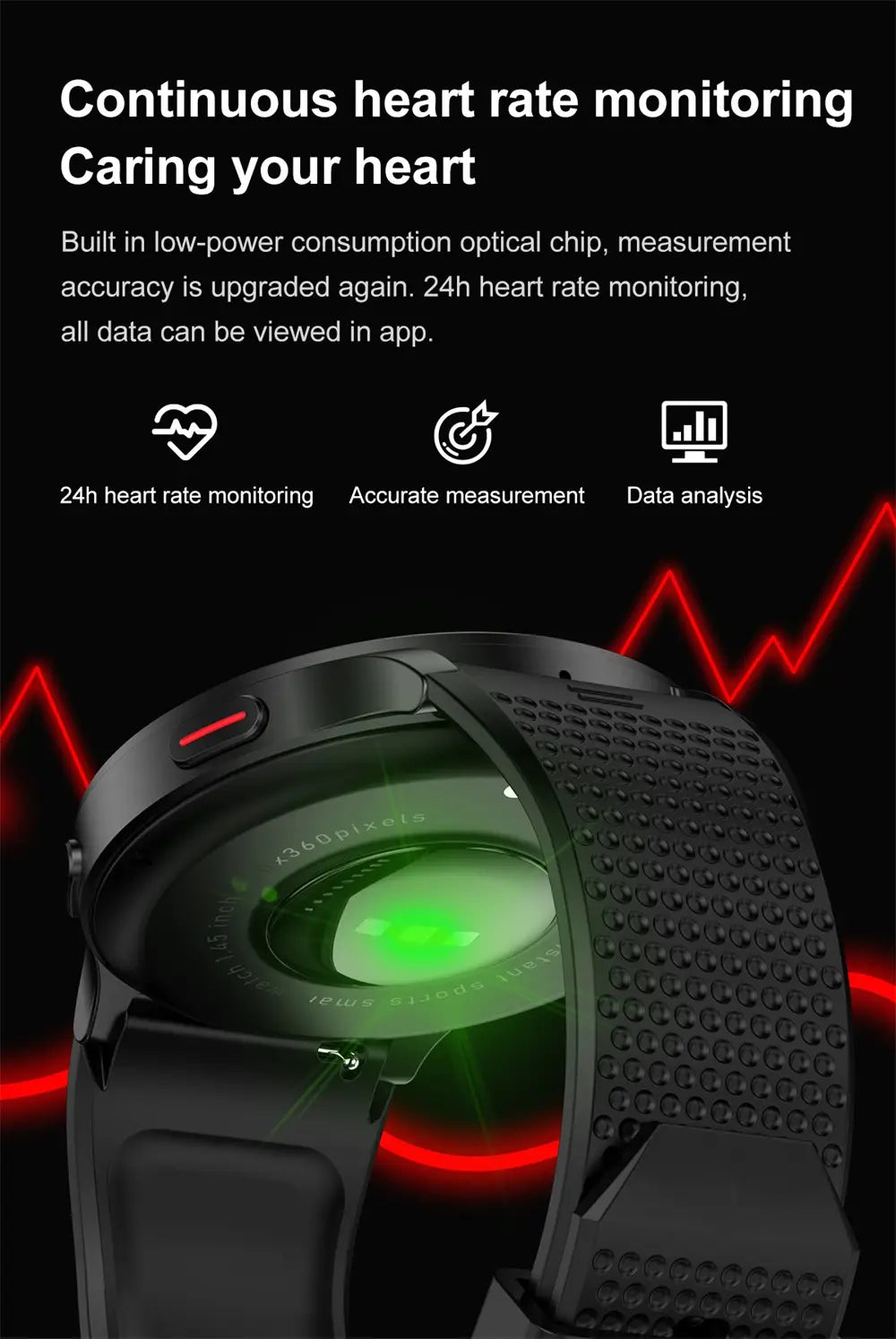 Men and women waterproof bluetooth call smart watch heart