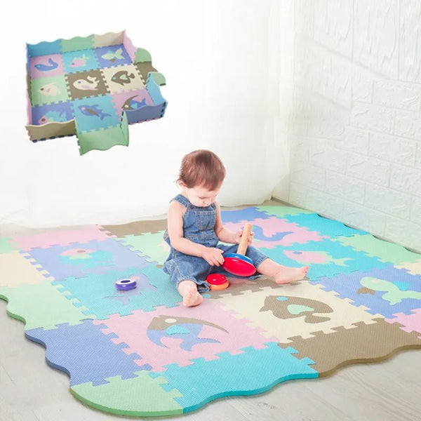 25 - Pcs Set Modular Play Mat 2 In 1 Puzzle Multivariant - Nexellus