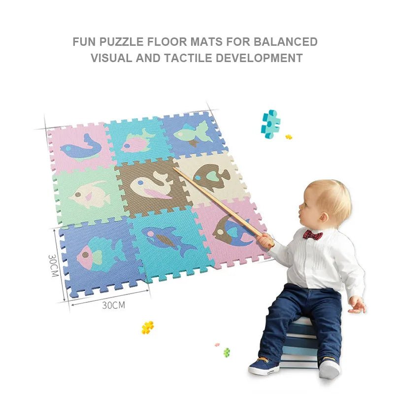 25 - Pcs Set Modular Play Mat 2 In 1 Puzzle Multivariant - Nexellus