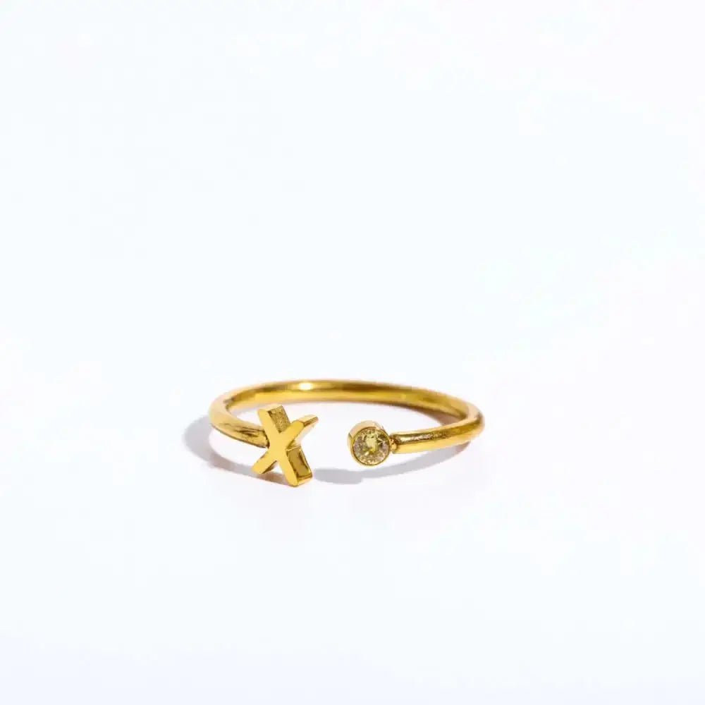 26 - letter open ring three - dimensional letter love open ring stainless - Nexellus