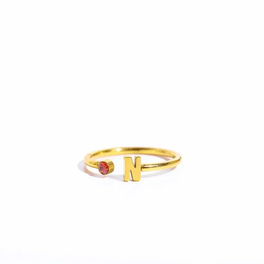 26 - letter open ring three - dimensional letter love open ring stainless - Nexellus