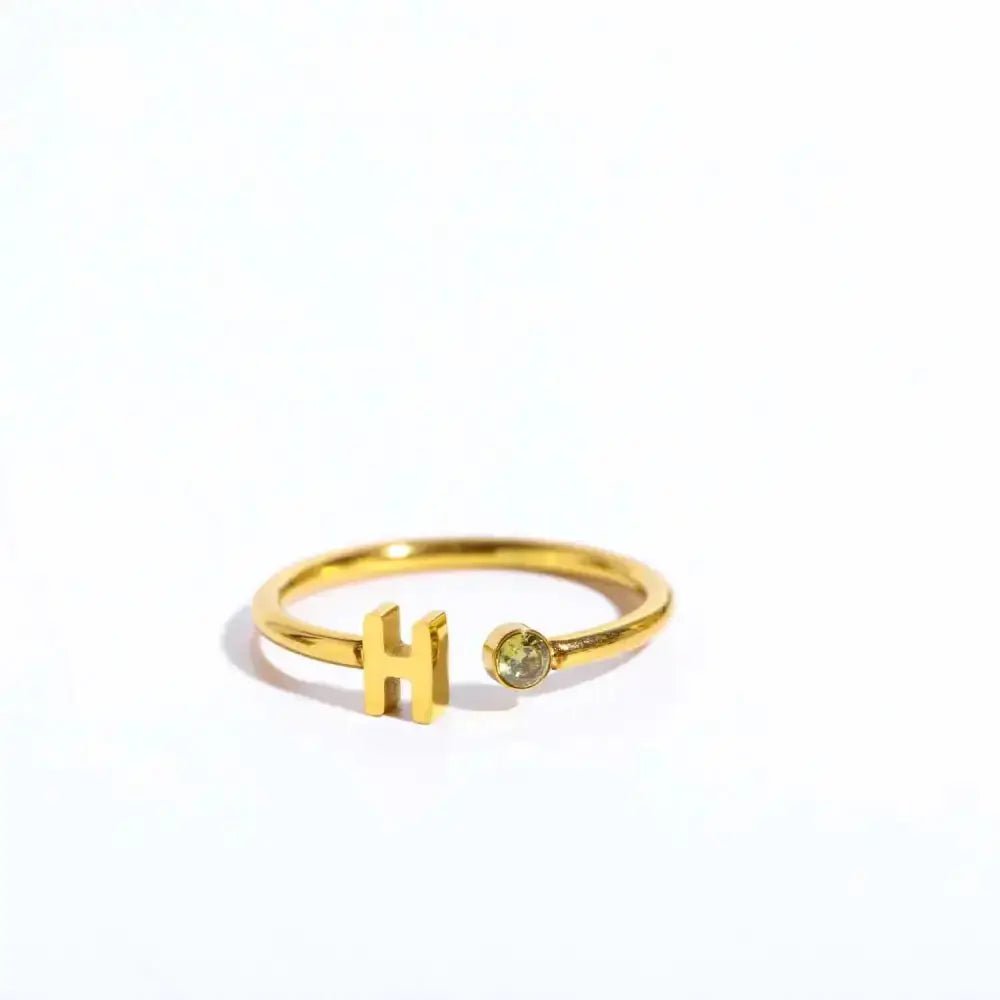 26 - letter open ring three - dimensional letter love open ring stainless - Nexellus