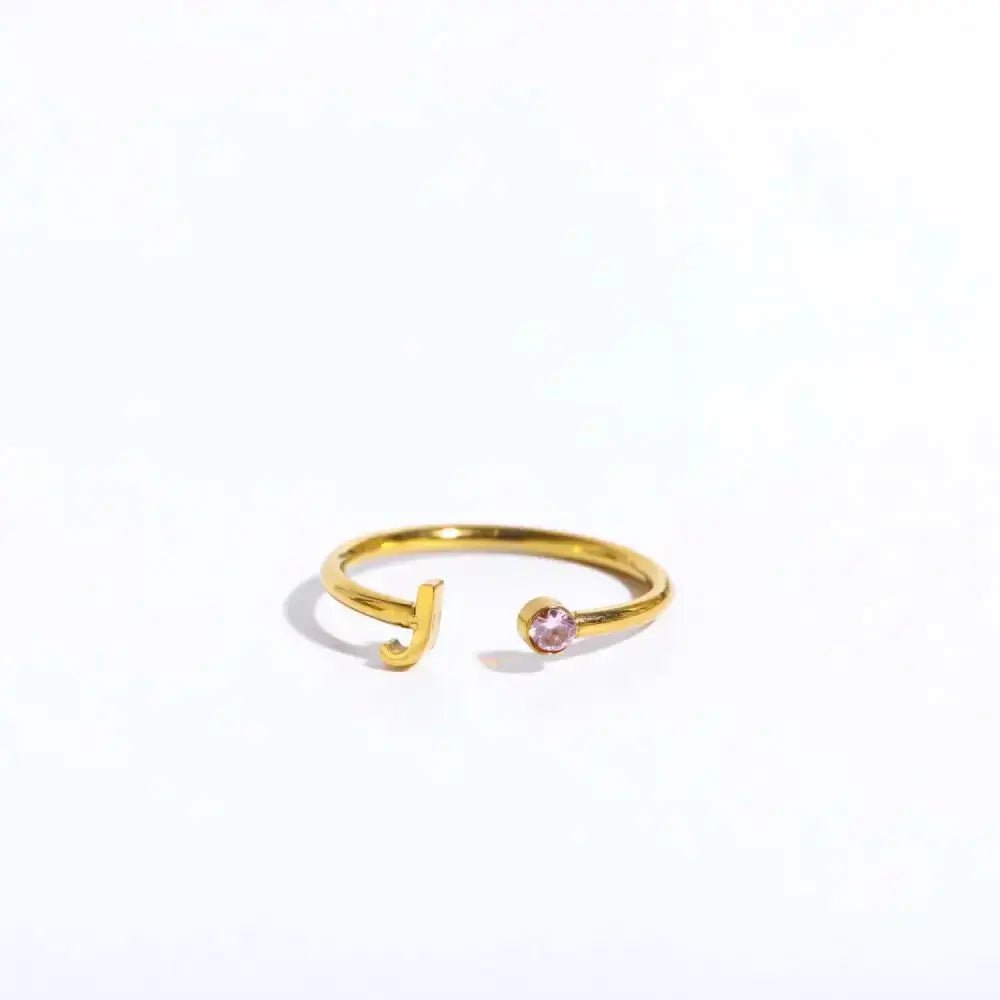 26 - letter open ring three - dimensional letter love open ring stainless - Nexellus