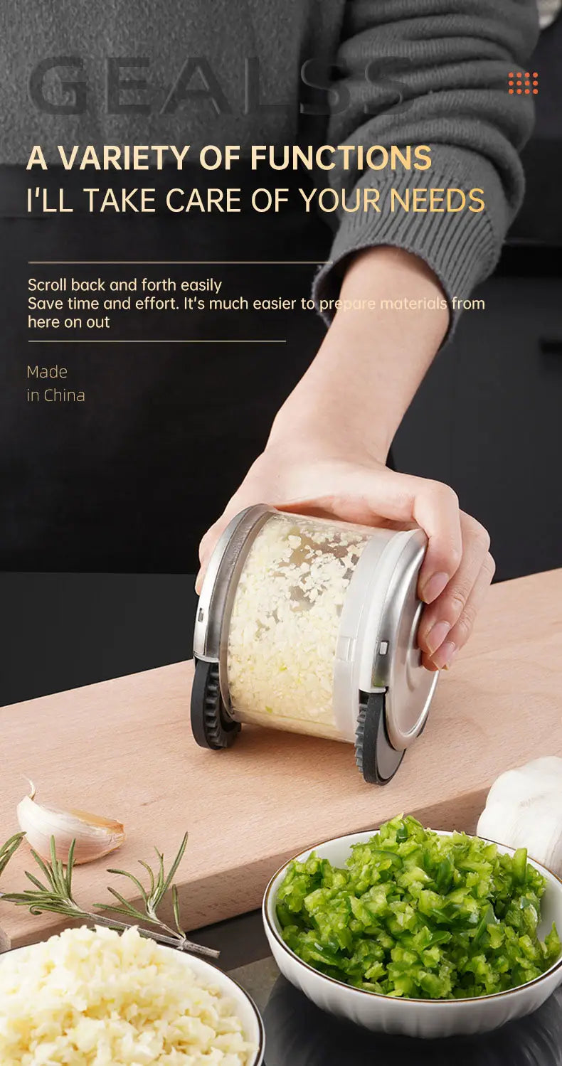 Smashed garlic roller garlic stir garlic artifact manual