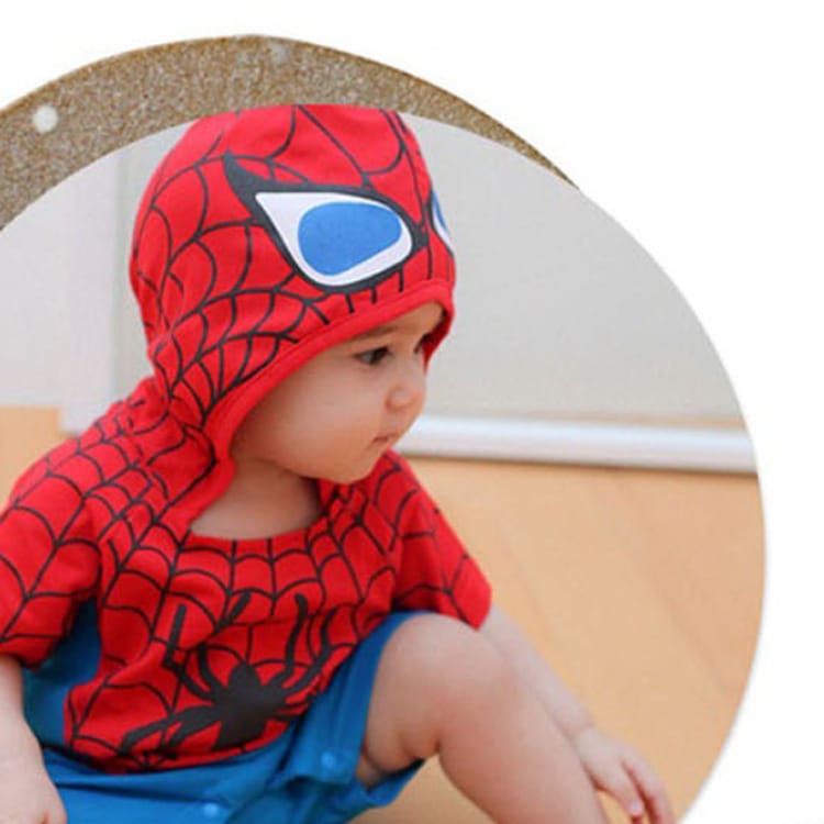 Baby clothes cotton spider man romper superman romper hooded