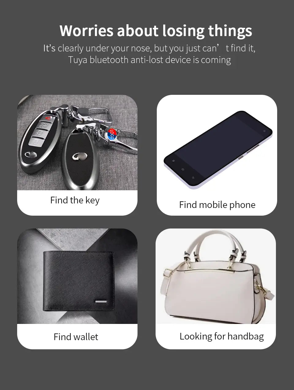 Tuya bluetooth 5.0 low-power intelligent two-way anti loss