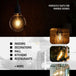 2Pack E27 LED Edison Dimmable Vintage Amber Glass Warm white 2700K Light Bulbs - Nexellus