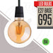 2Pack E27 LED Edison Dimmable Vintage Amber Glass Warm white 2700K Light Bulbs - Nexellus