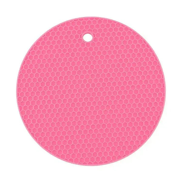 2pc 18cm round heat resistant silicone mat drink cup coasters non - slip - Nexellus