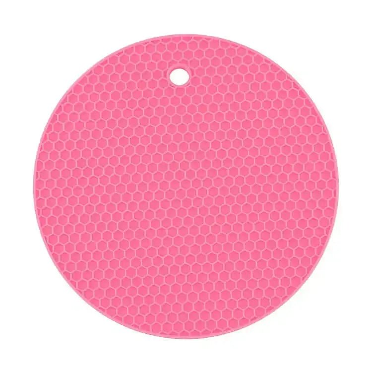 2pc 18cm round heat resistant silicone mat drink cup coasters non - slip - Nexellus